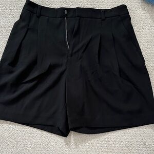 Maeve by Anthropologie Pleated Tailored Shorts - Black